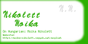 nikolett moika business card